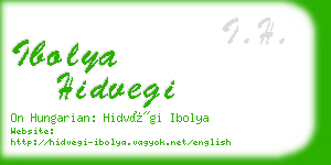 ibolya hidvegi business card